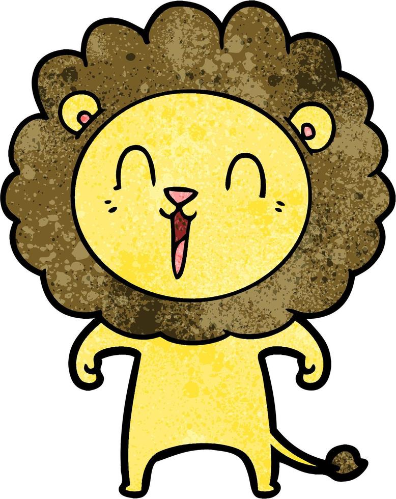 Vector lion character in cartoon style