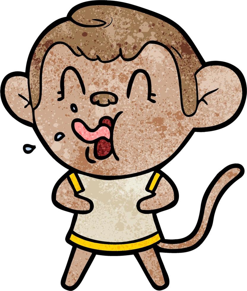 Vector monkey character in cartoon style