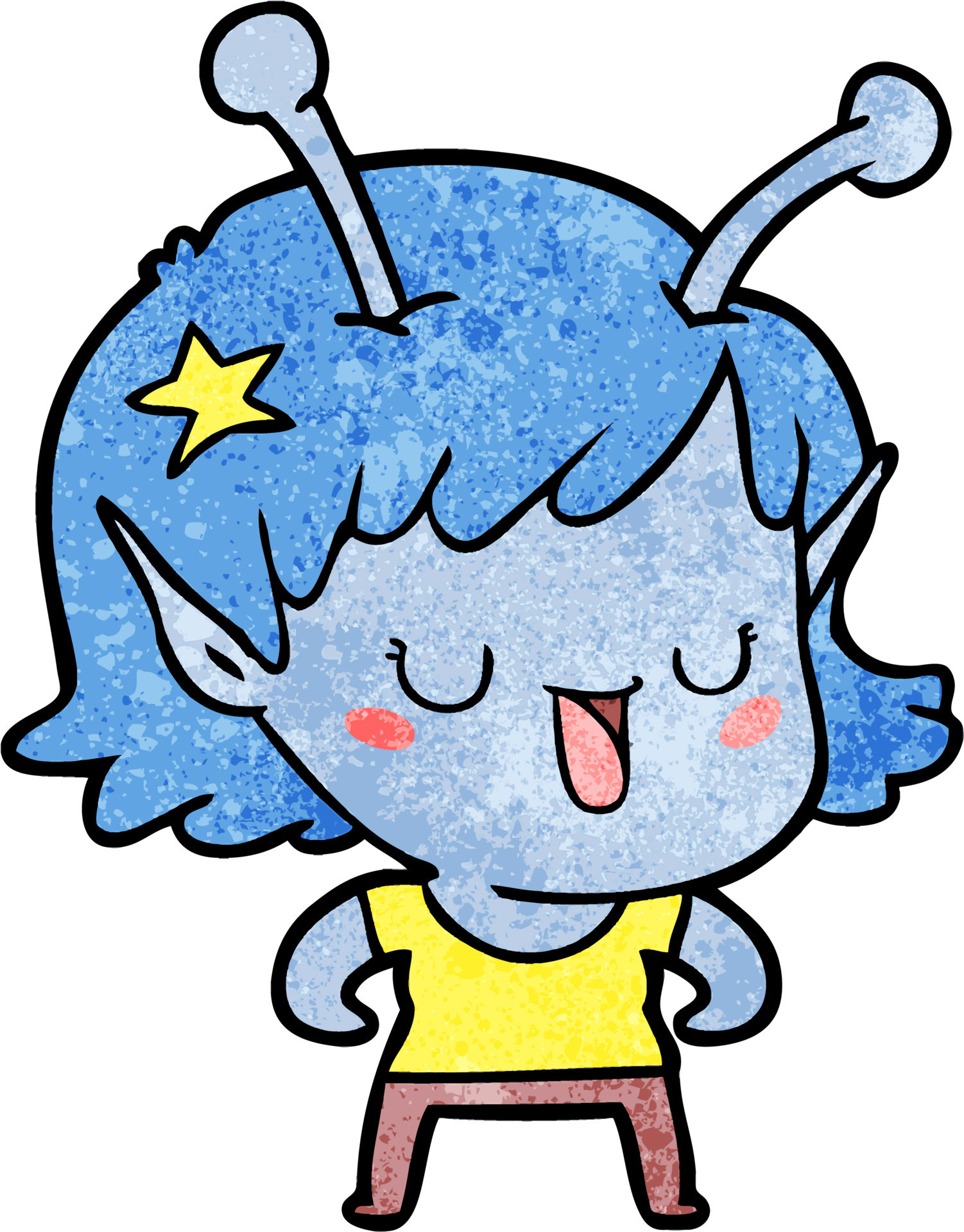Vector alien character in cartoon style 13771311 Vector Art at Vecteezy