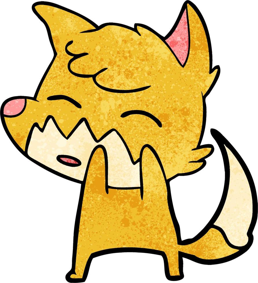 Vector fox character in cartoon style