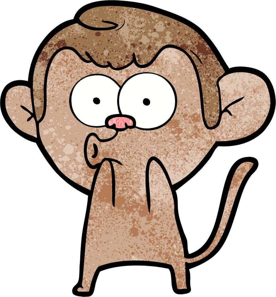 Vector monkey character in cartoon style