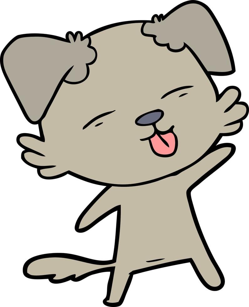 Vector dog character in cartoon style