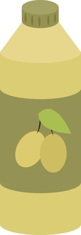 Olive oil, illustration, vector on white background.