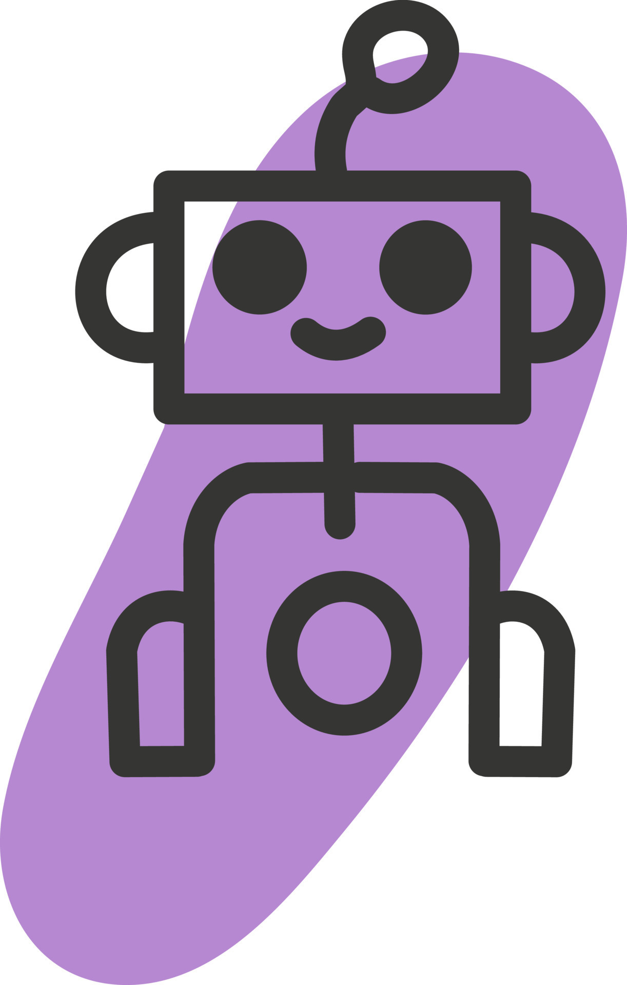 Purple robot, illustration, vector, on a white background. 13771369