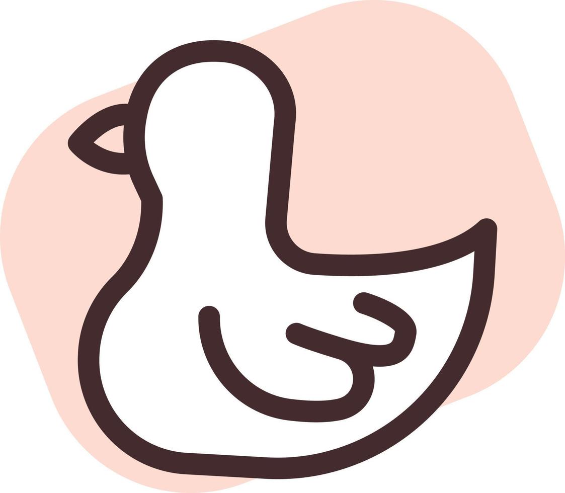 Toy duck, illustration, vector, on a white background. vector