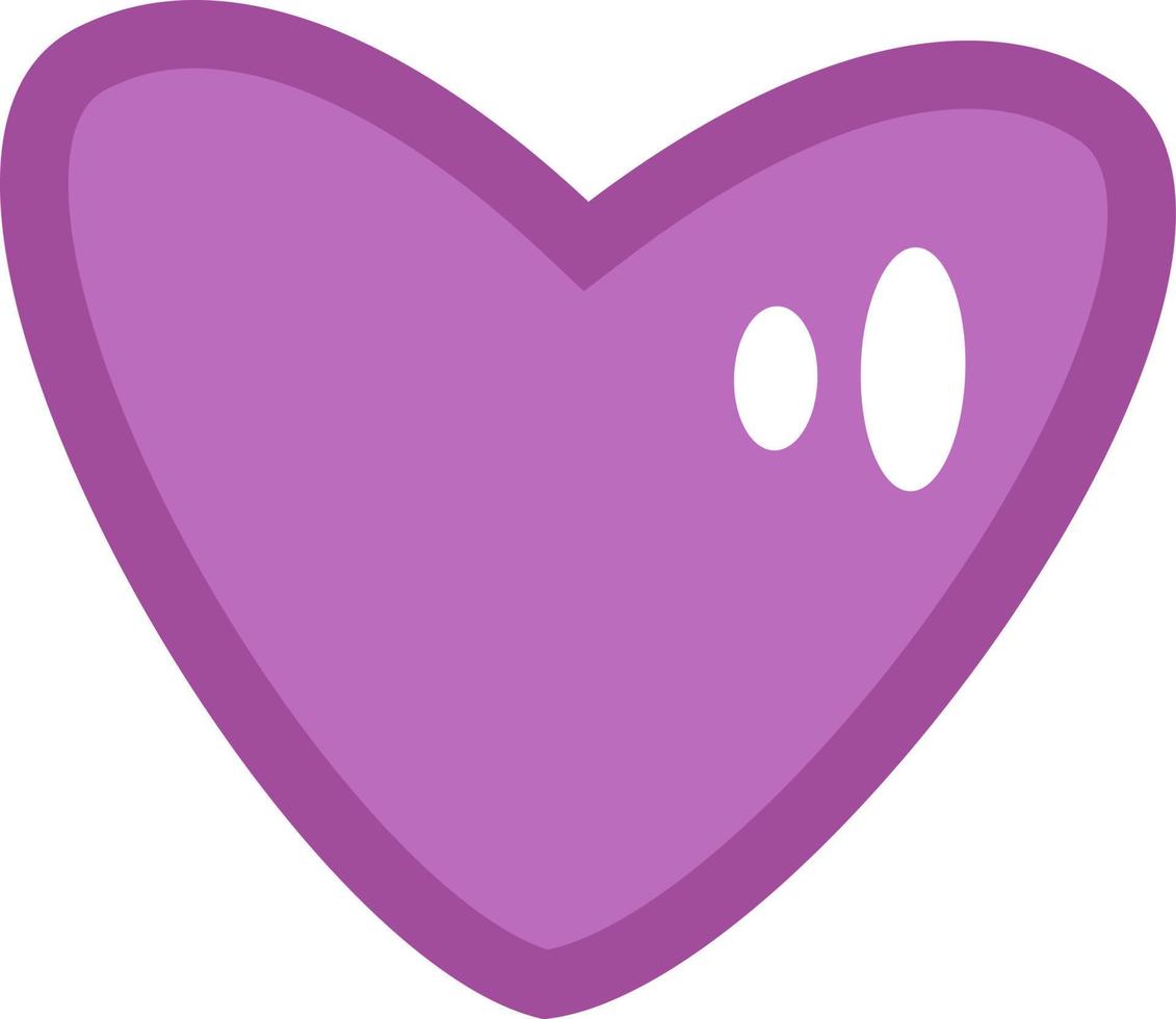 Heart shaped candy, illustration, vector on a white background.