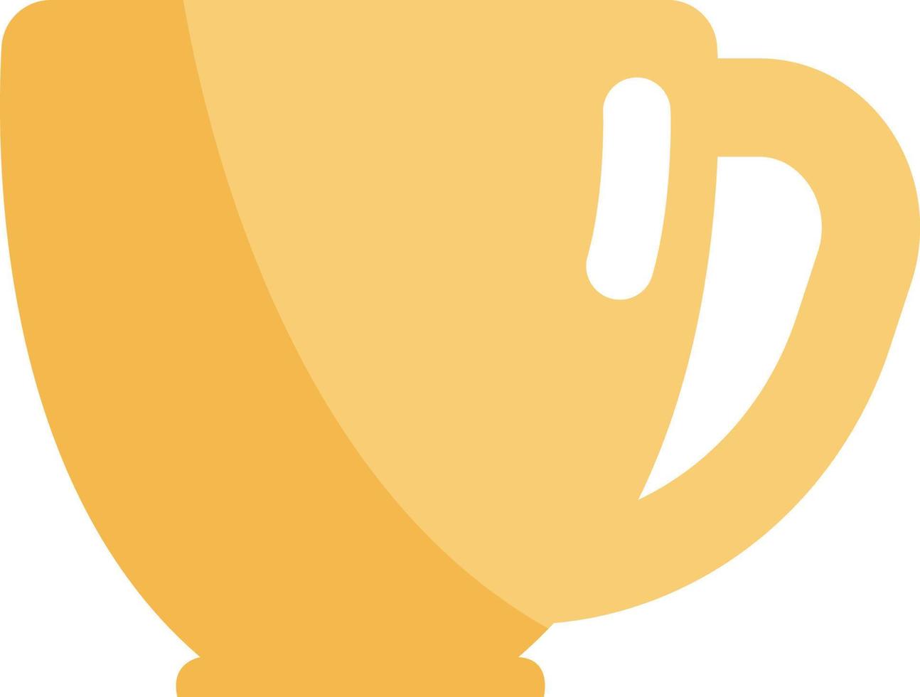 Yellow mug, icon illustration, vector on white background