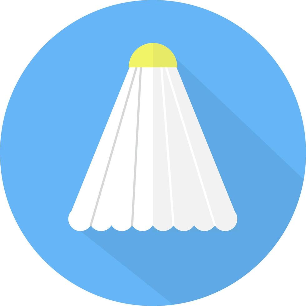 White badminton ball, illustration, vector, on a white background. vector