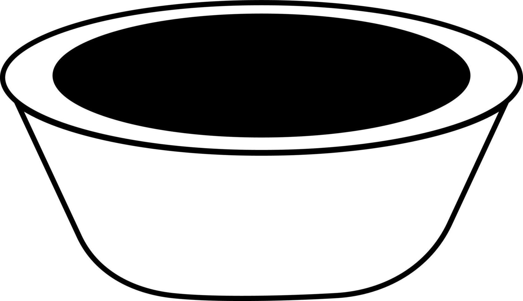 Kitchen bowl, icon illustration, vector on white background