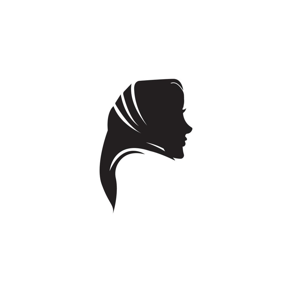 hijab musulmán, diseño de vectores de iconos