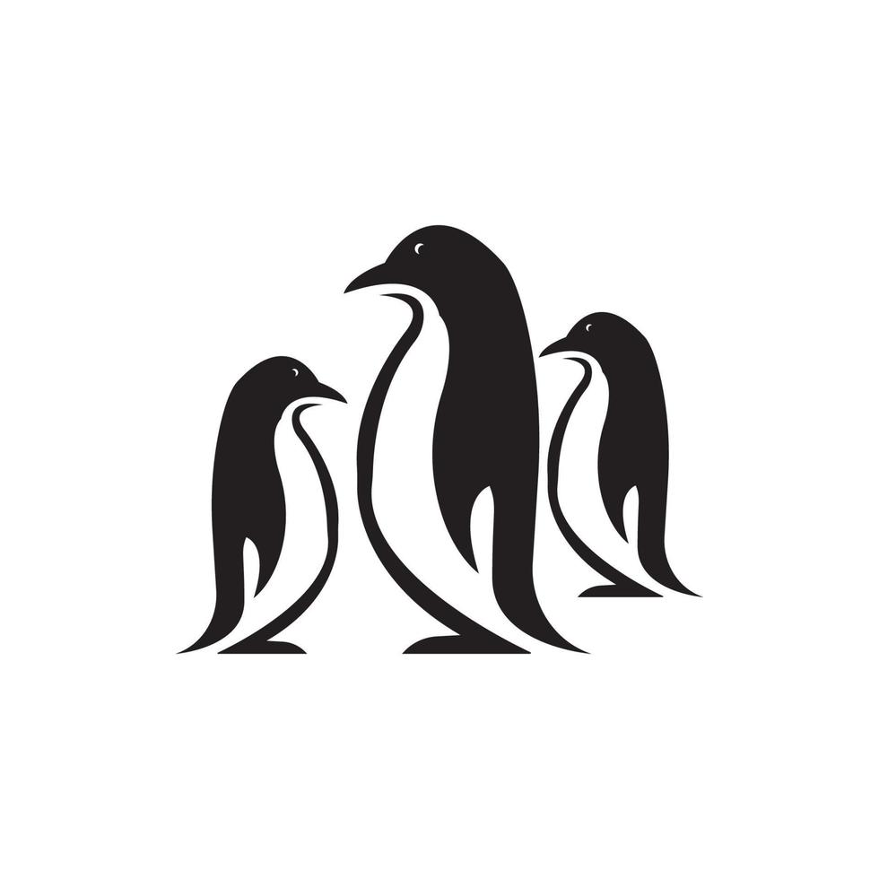 Penguin icon logo vector design