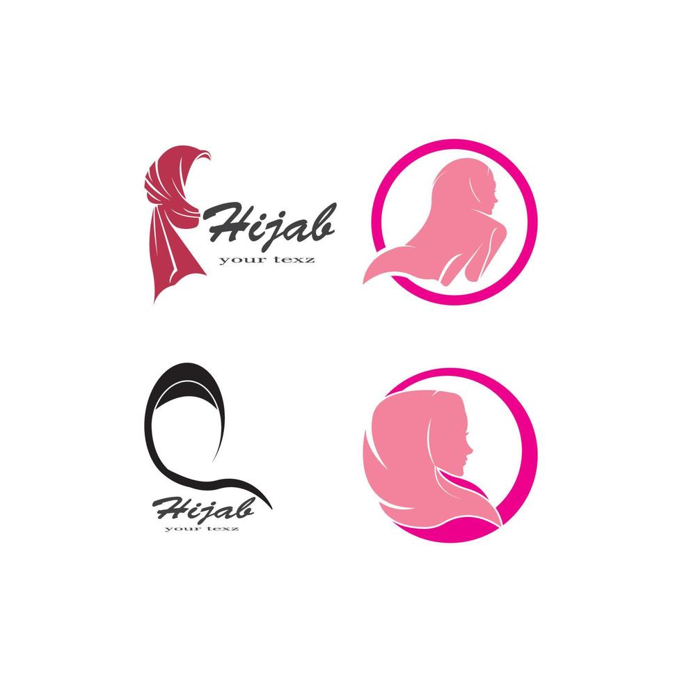 hijab musulmán, diseño de vectores de iconos