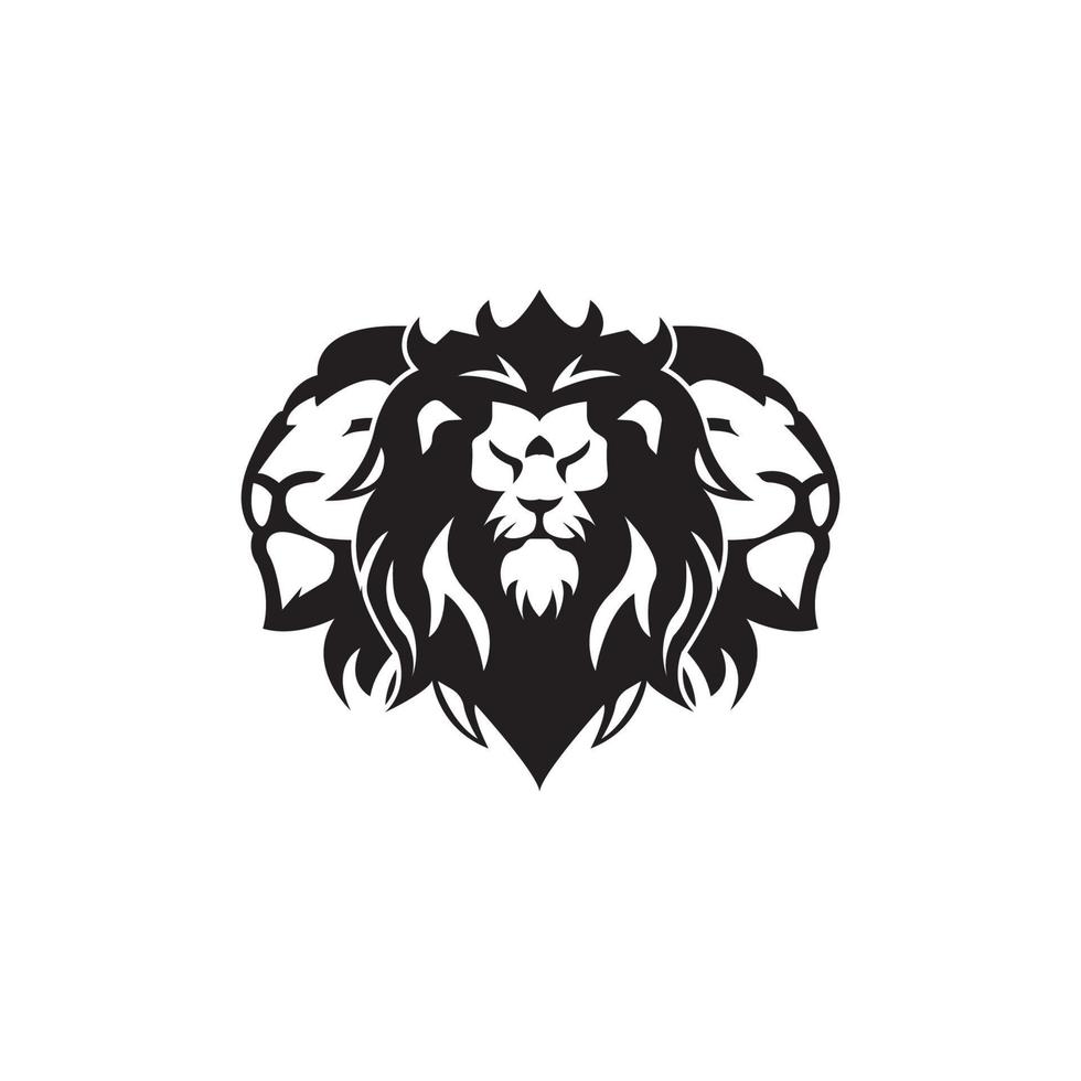 lion head icon logo vector design
