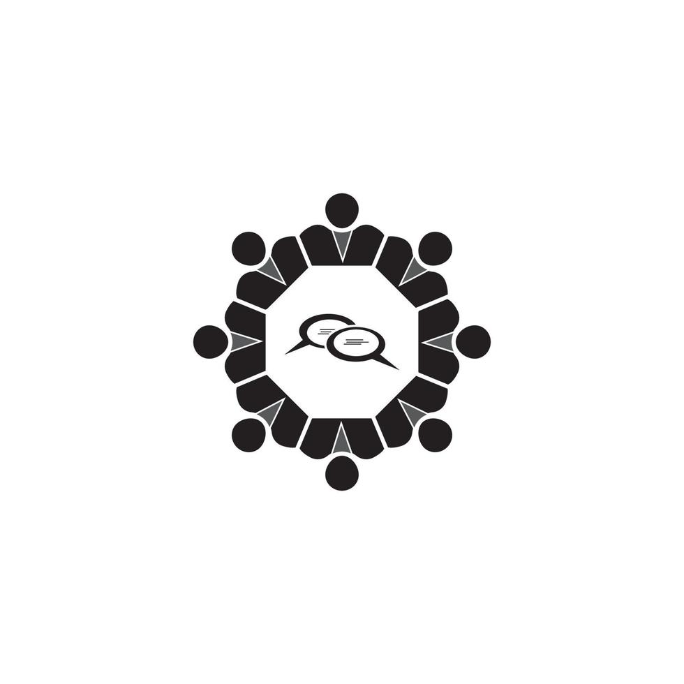 Set of teamwork and leadership business man logo vector