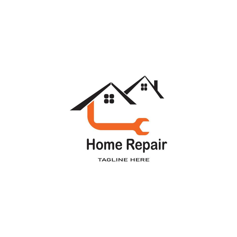 icono de vector de plantilla de logotipo de reparación de viviendas