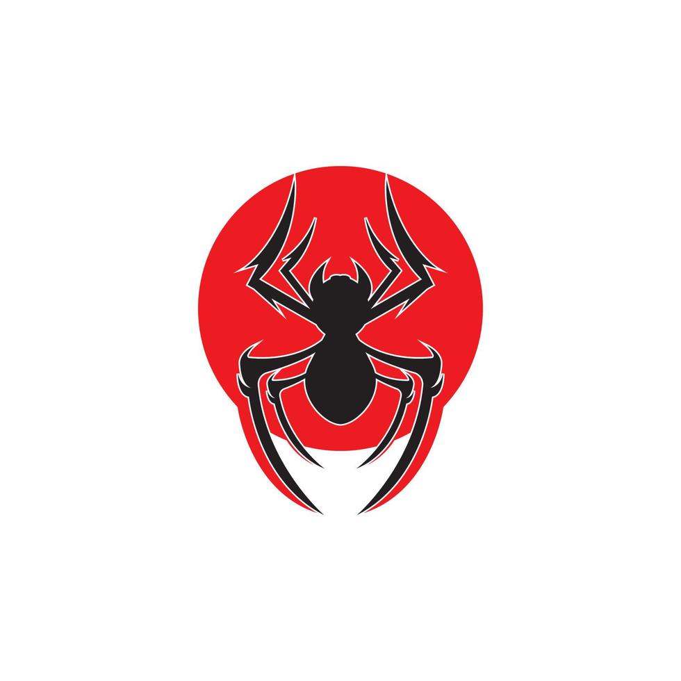 diseño de vector de logotipo de icono de araña