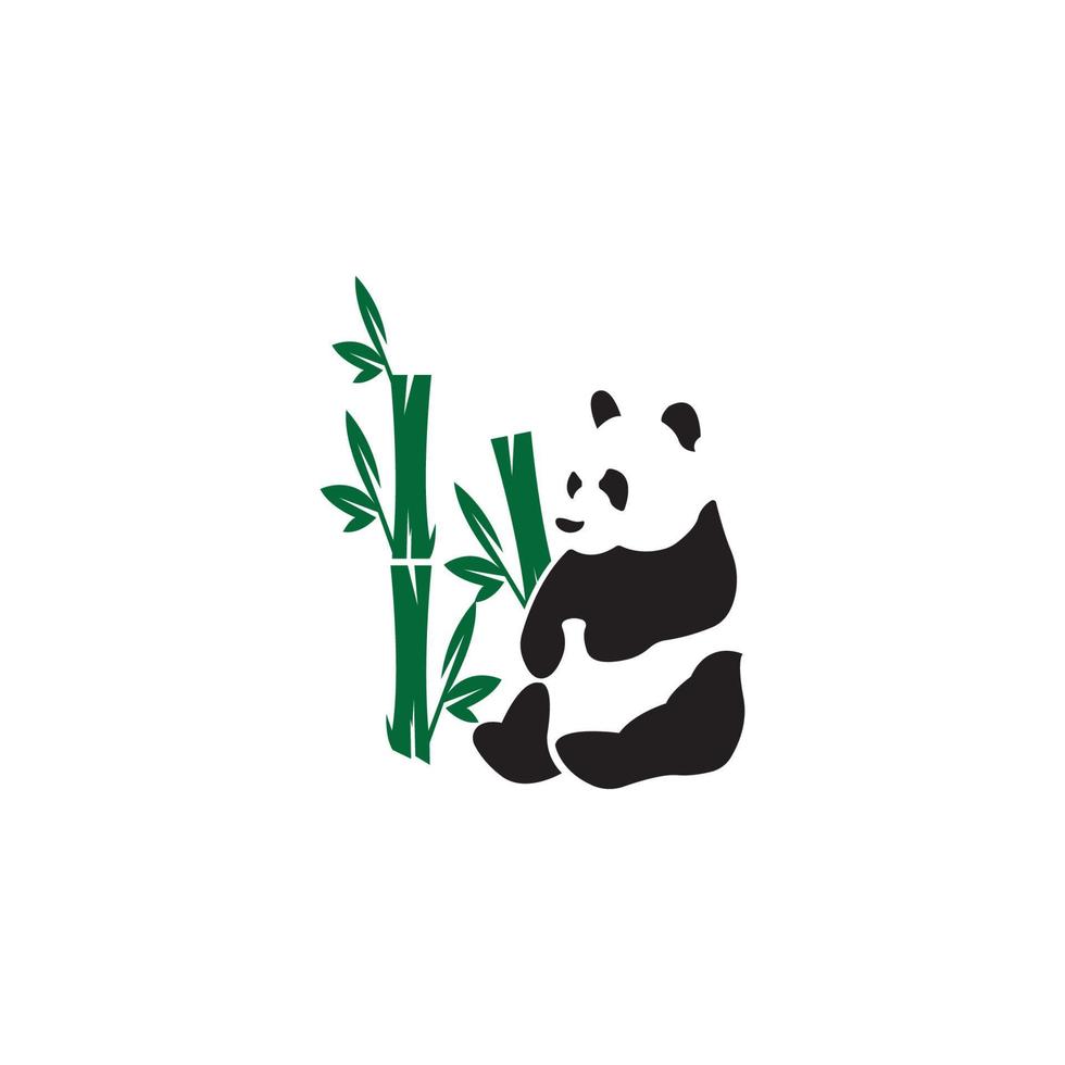 panda icon logo vector design