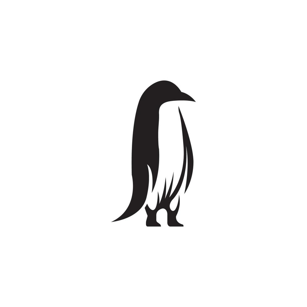 diseño de vector de logotipo de icono de pingüino