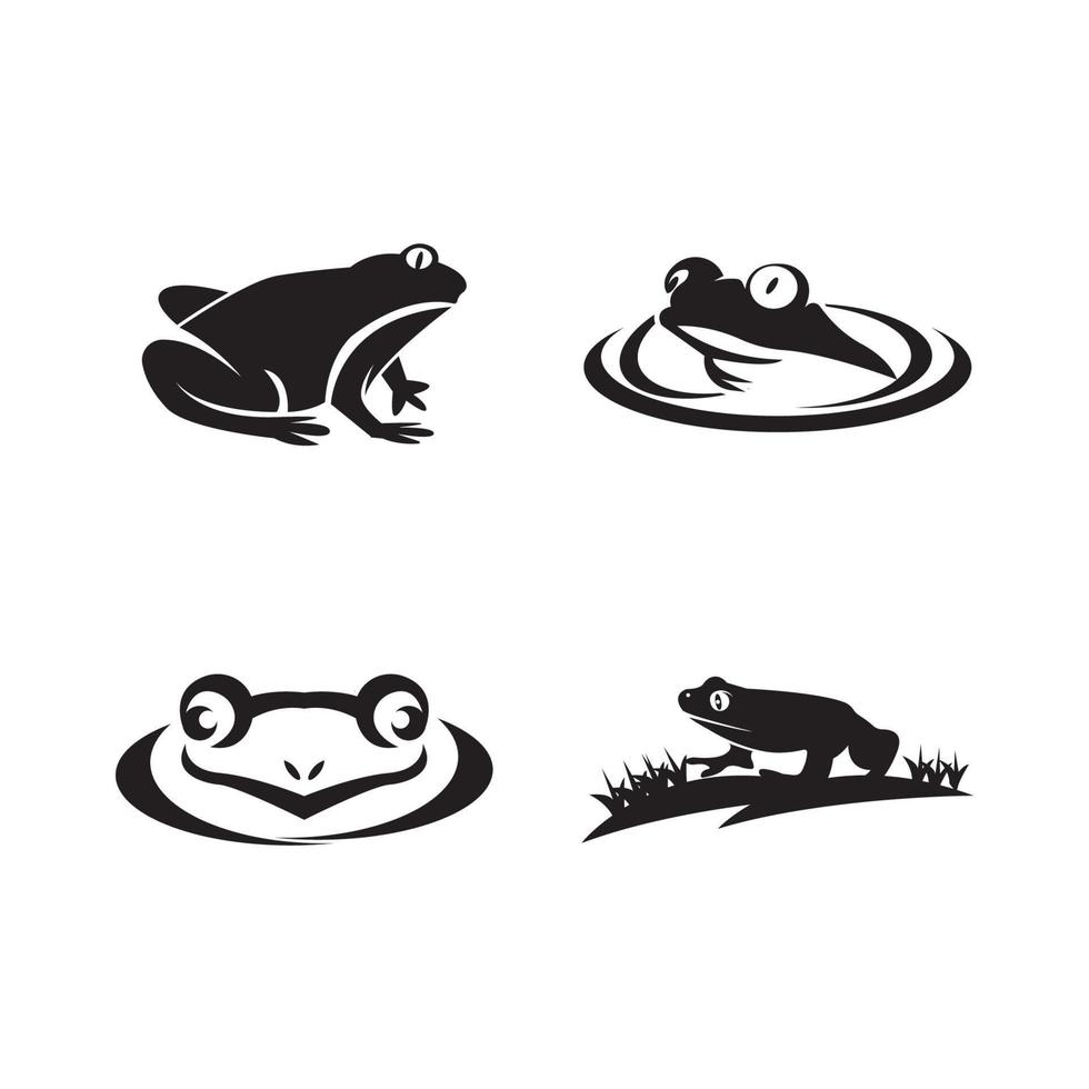 vector de plantilla de logotipo de rana
