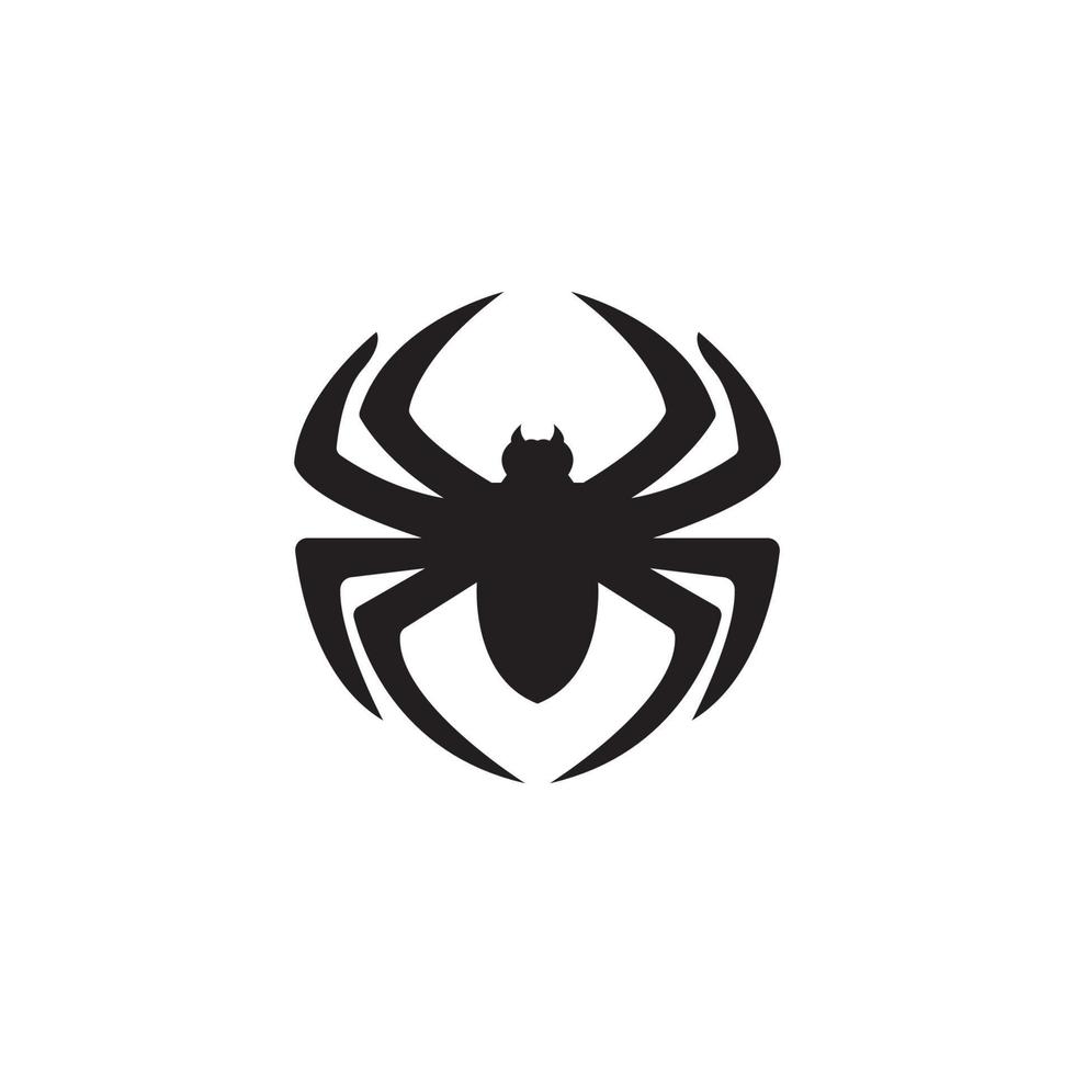 diseño de vector de logotipo de icono de araña