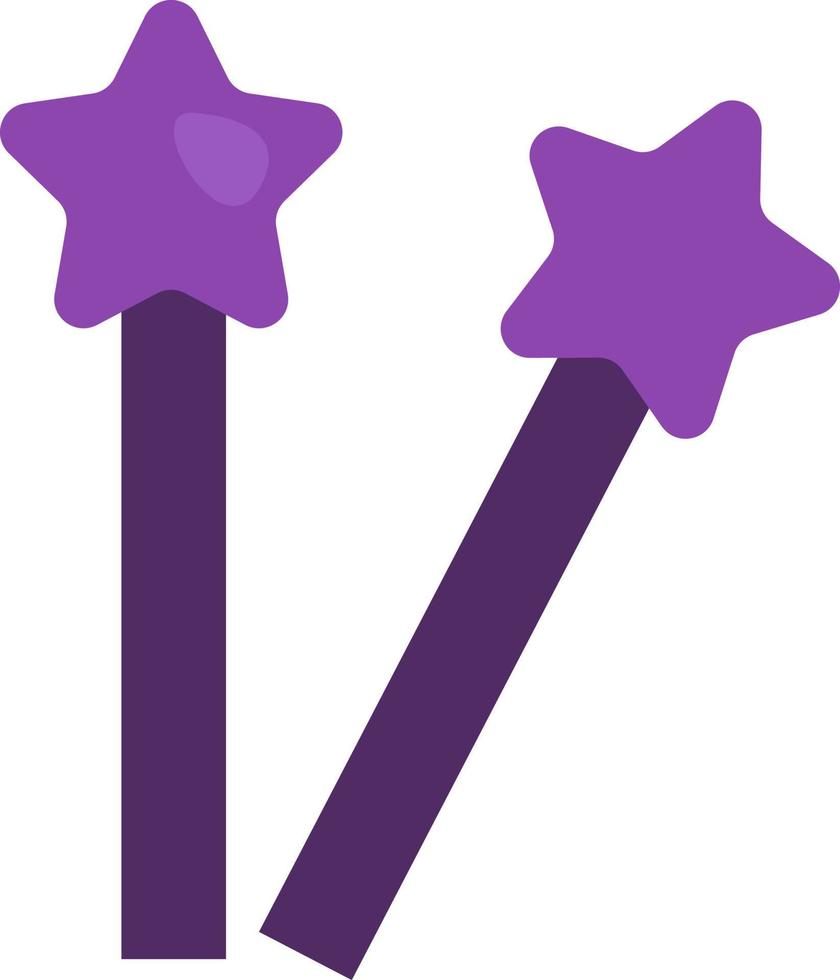 Halloween magic wand, illustration, vector on a white background.