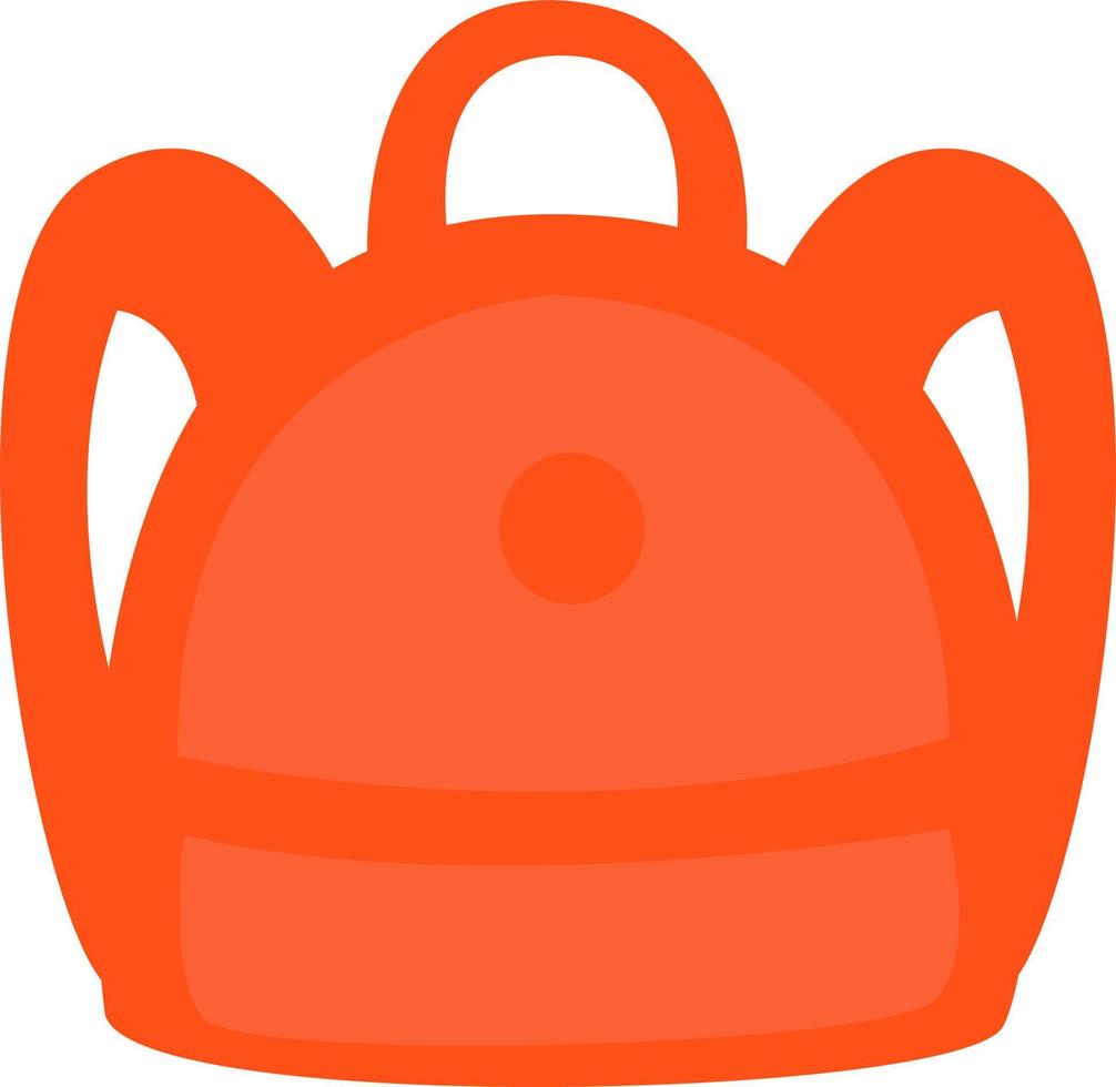 Red backpack, illustration, vector, on a white background. vector