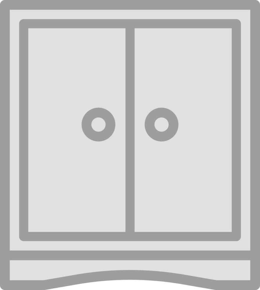 Grey bathroom locker, illustration, on a white background. vector