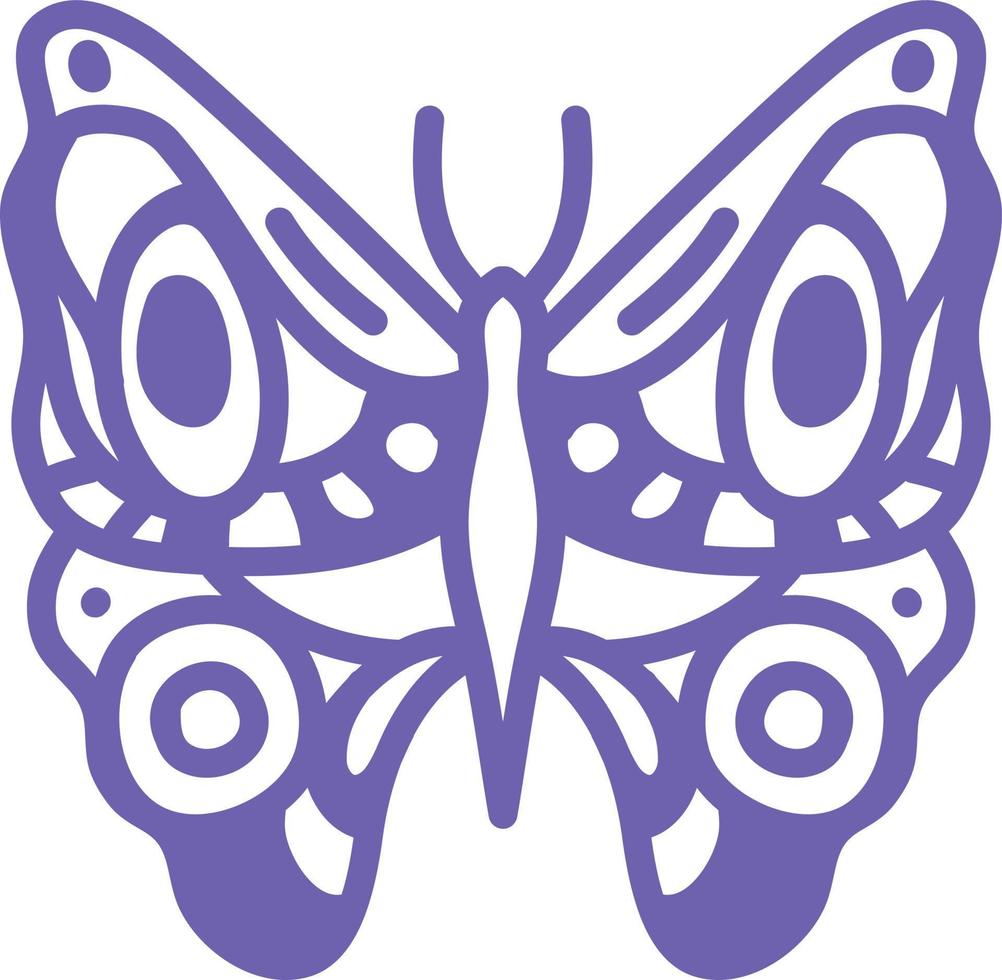 Pequeña mariposa de cobre, ilustración, vector sobre fondo blanco.