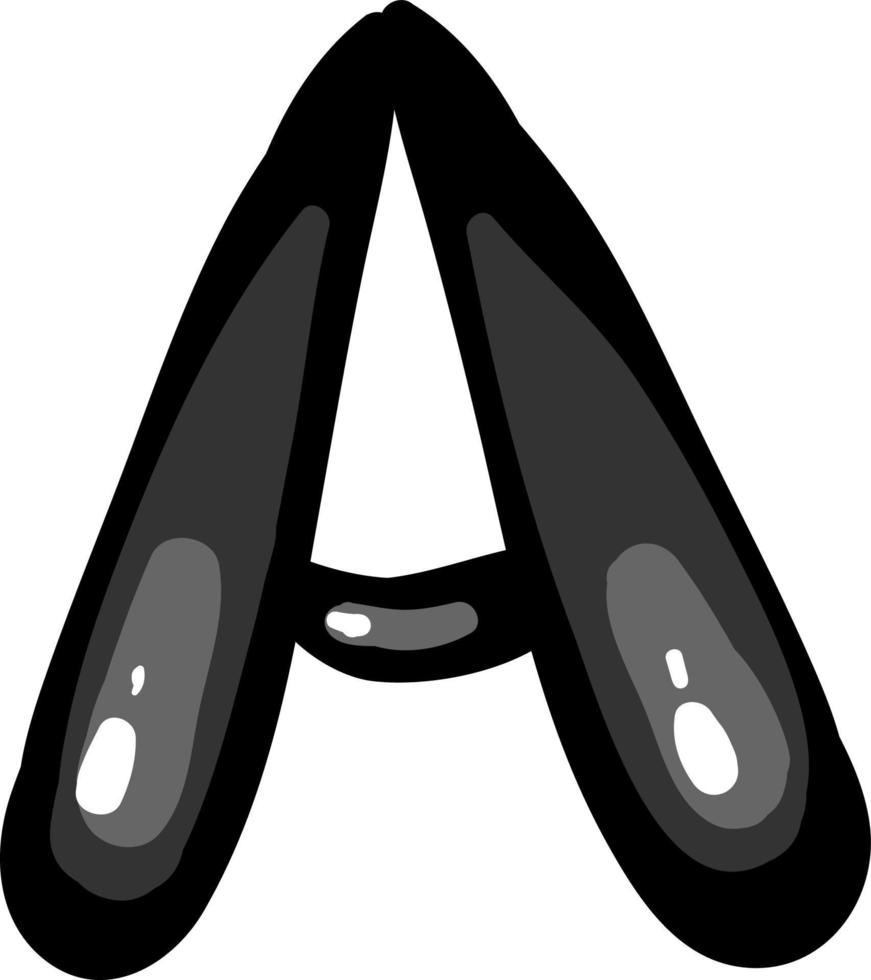 letra a, ilustración, vector sobre fondo blanco.