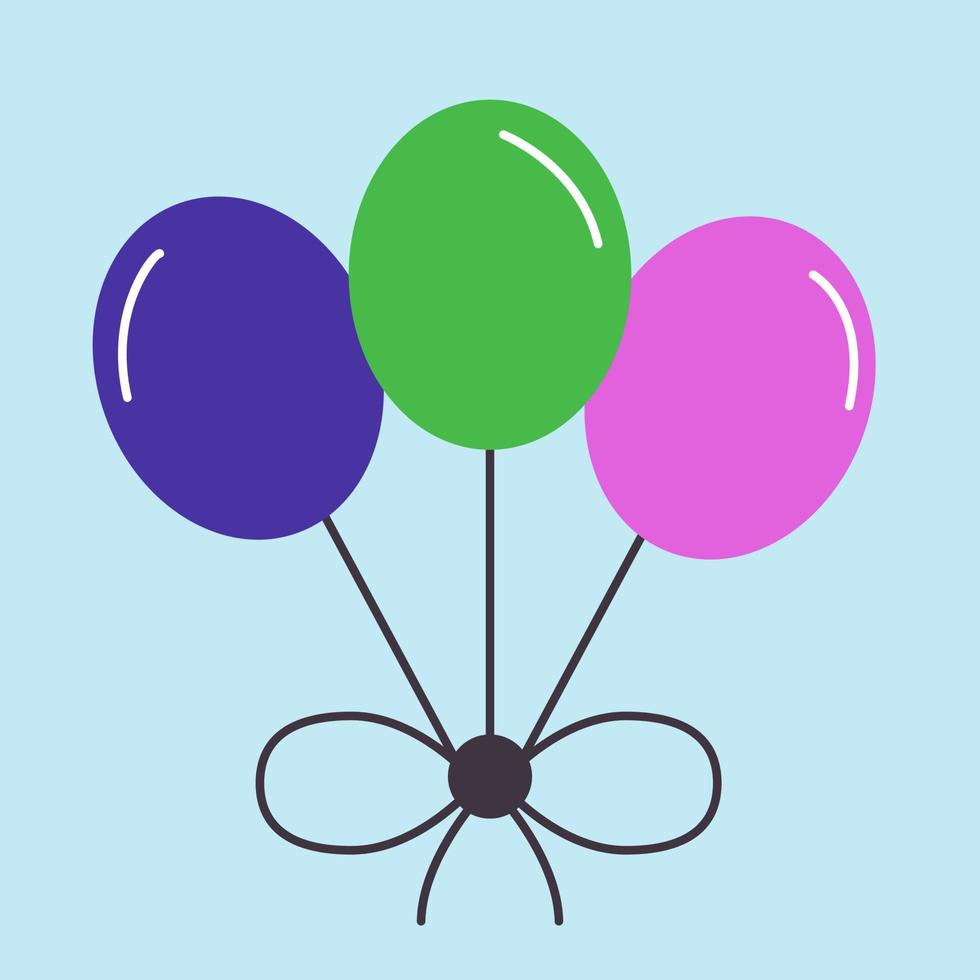 globos, ilustración, vector sobre fondo blanco.