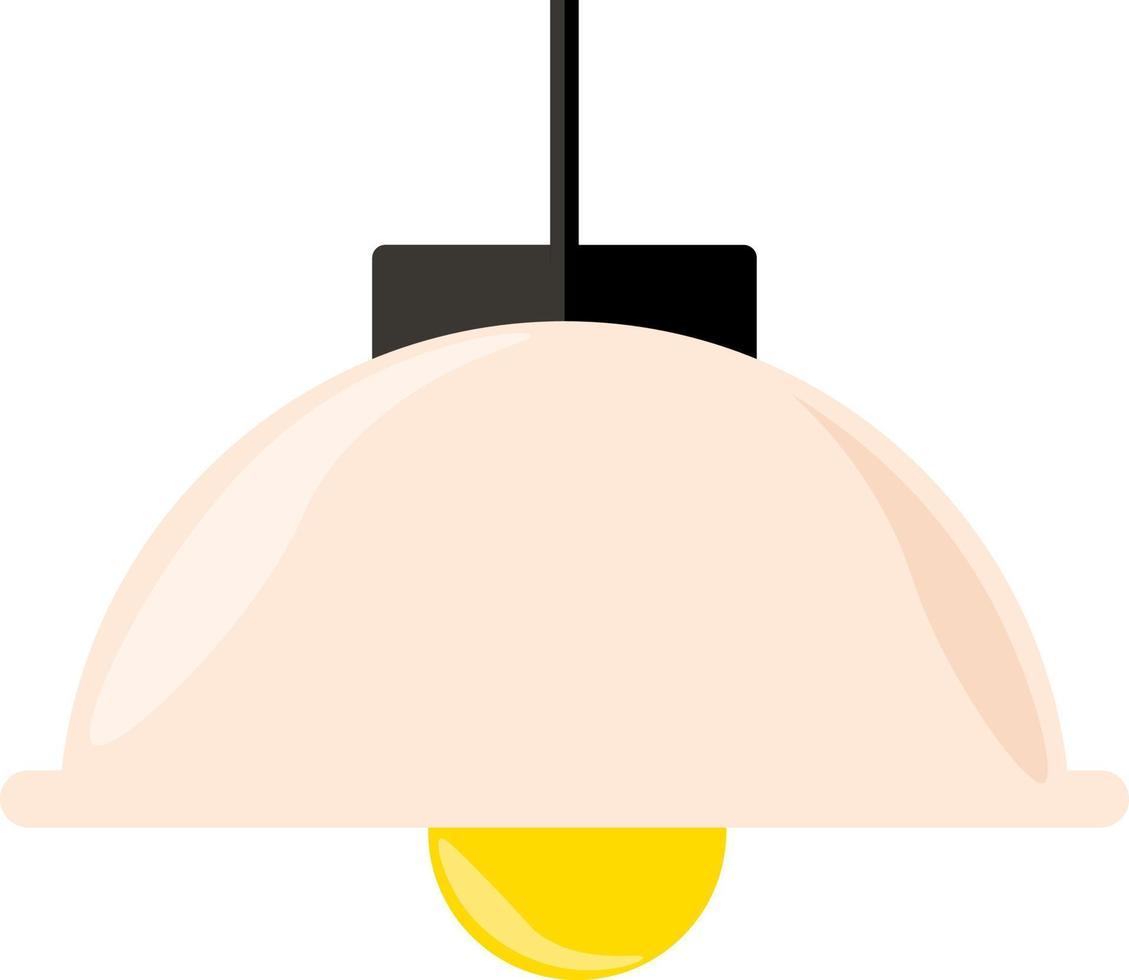 Pink lampshade, illustration, vector on white background.