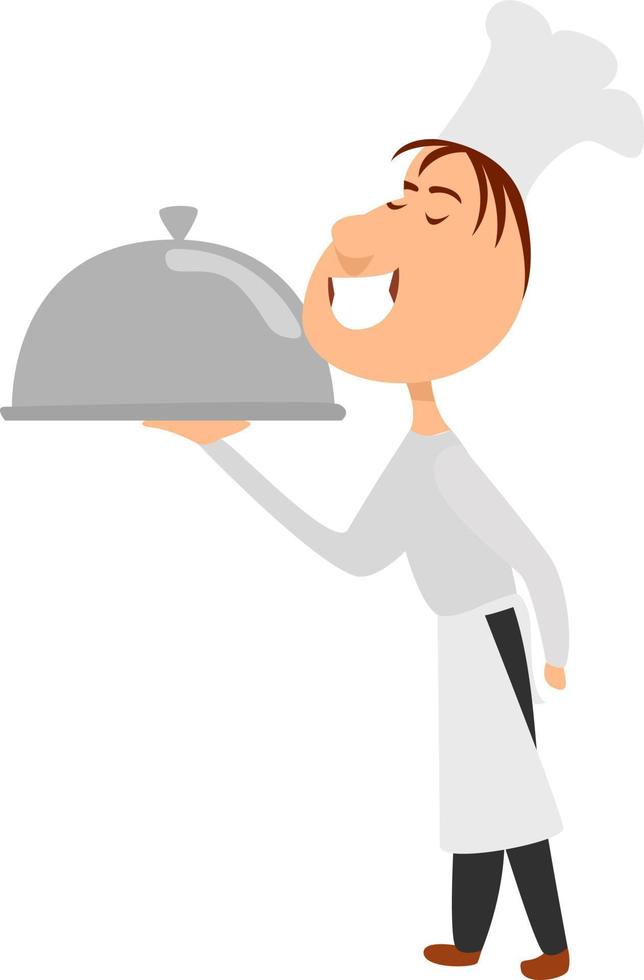 Chef, illustration, vector on white background