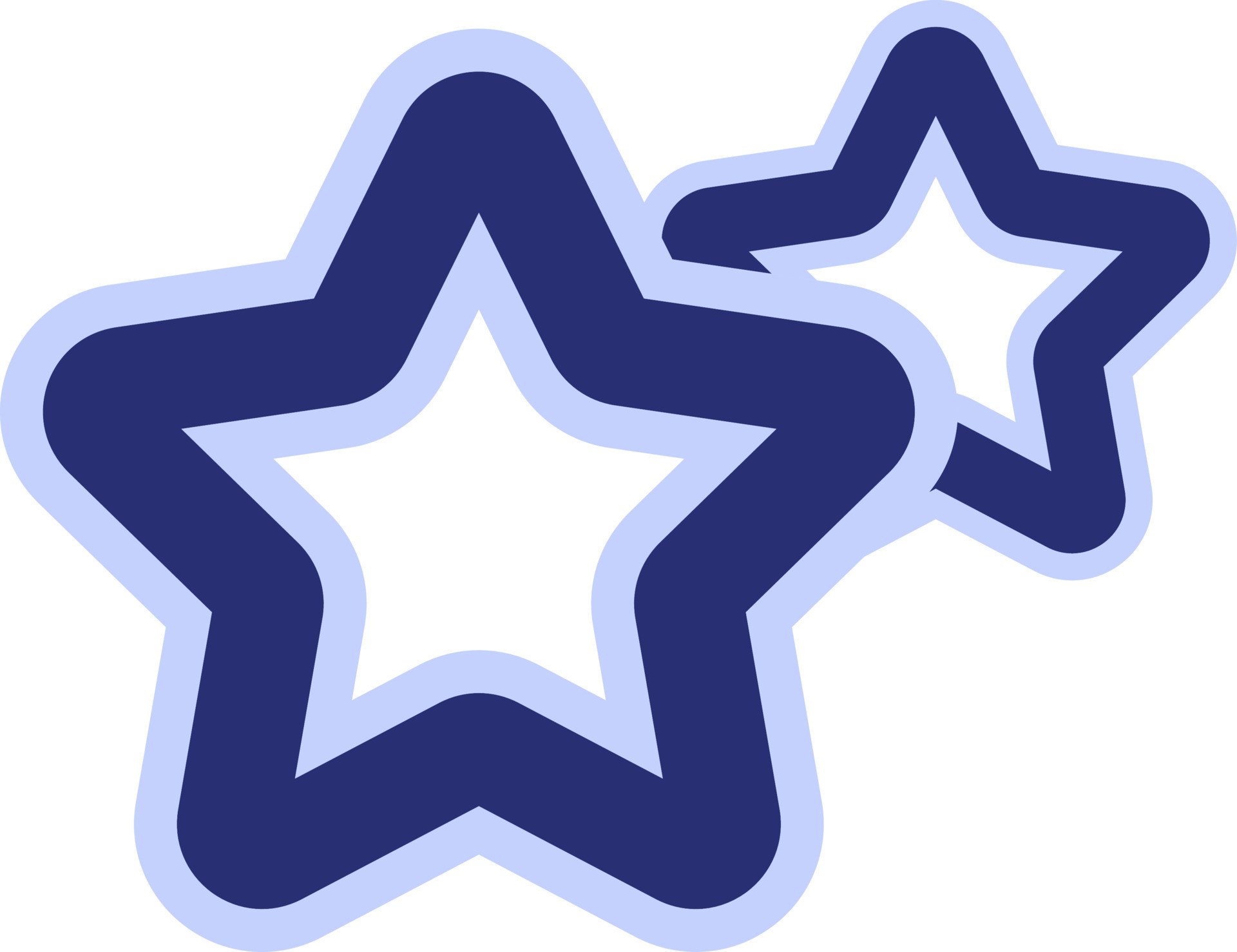Two blue stars, icon illustration, vector on white background 13772226