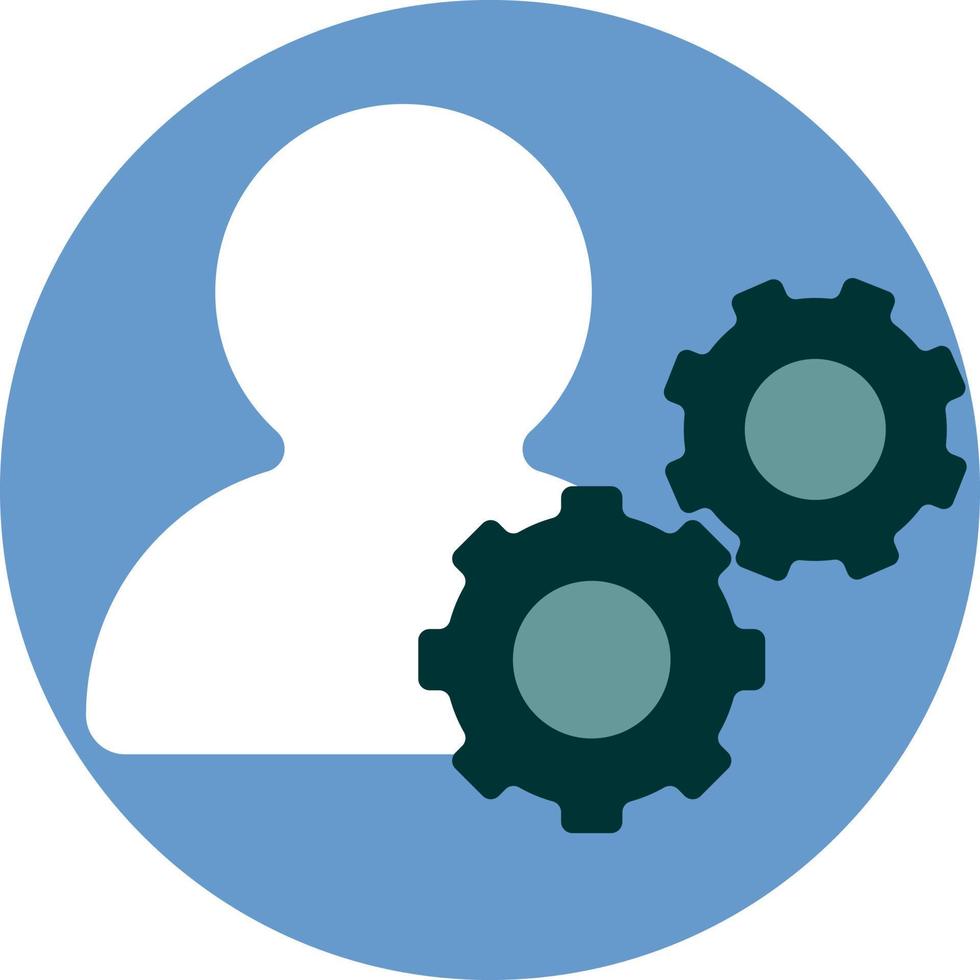 Profile settings, illustration, vector on a white background.