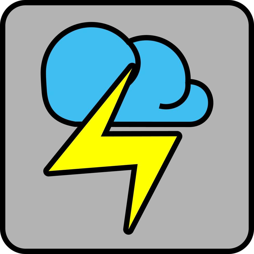 Thunderstorm weather, illustration, vector on a white background.