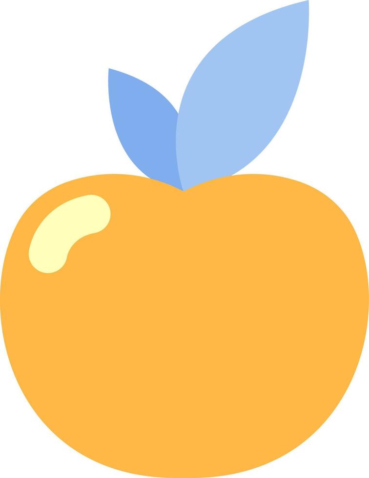 Yellow apple, illustration, vector on a white background