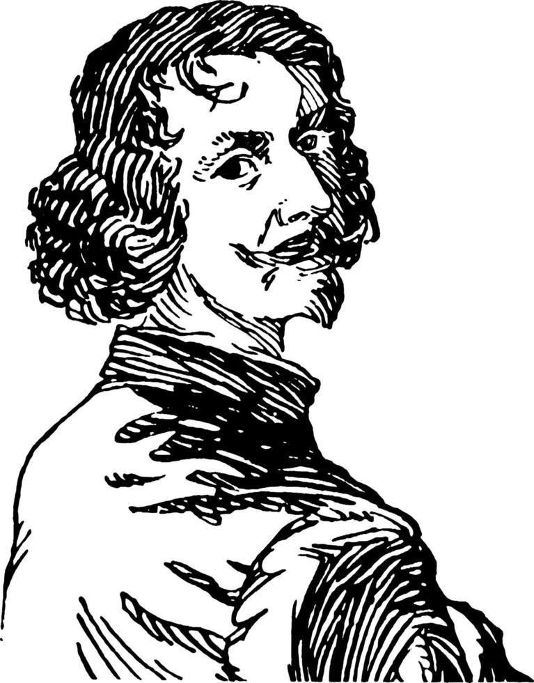 sir anthony van dyck, ilustración vintage vector