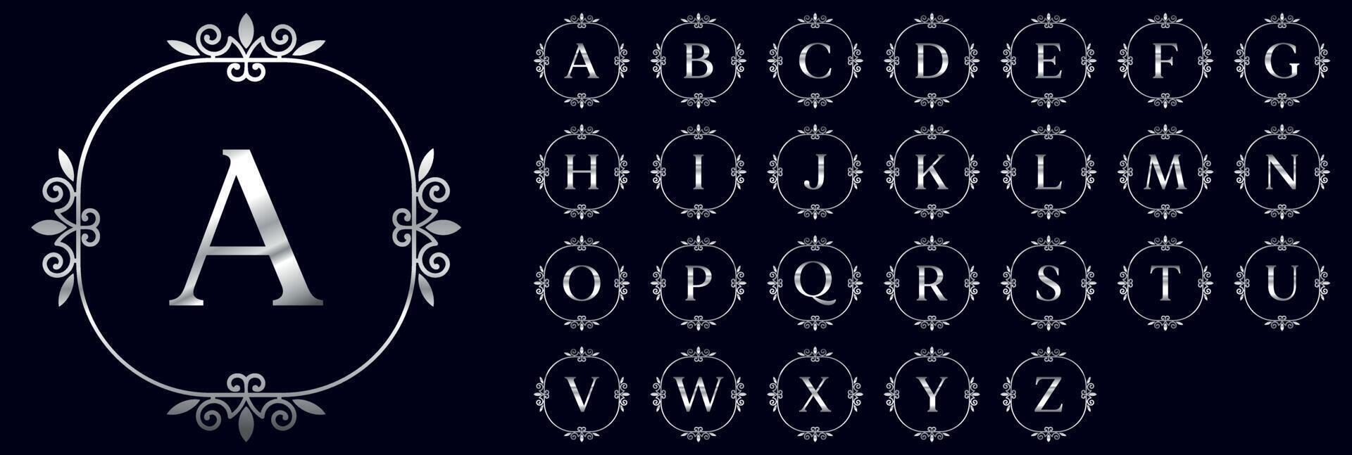 Creative logo flowers set letters vector