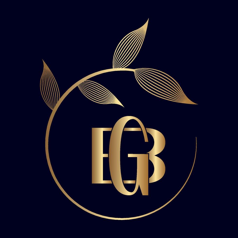 BG or GB luxury leaf logo vector