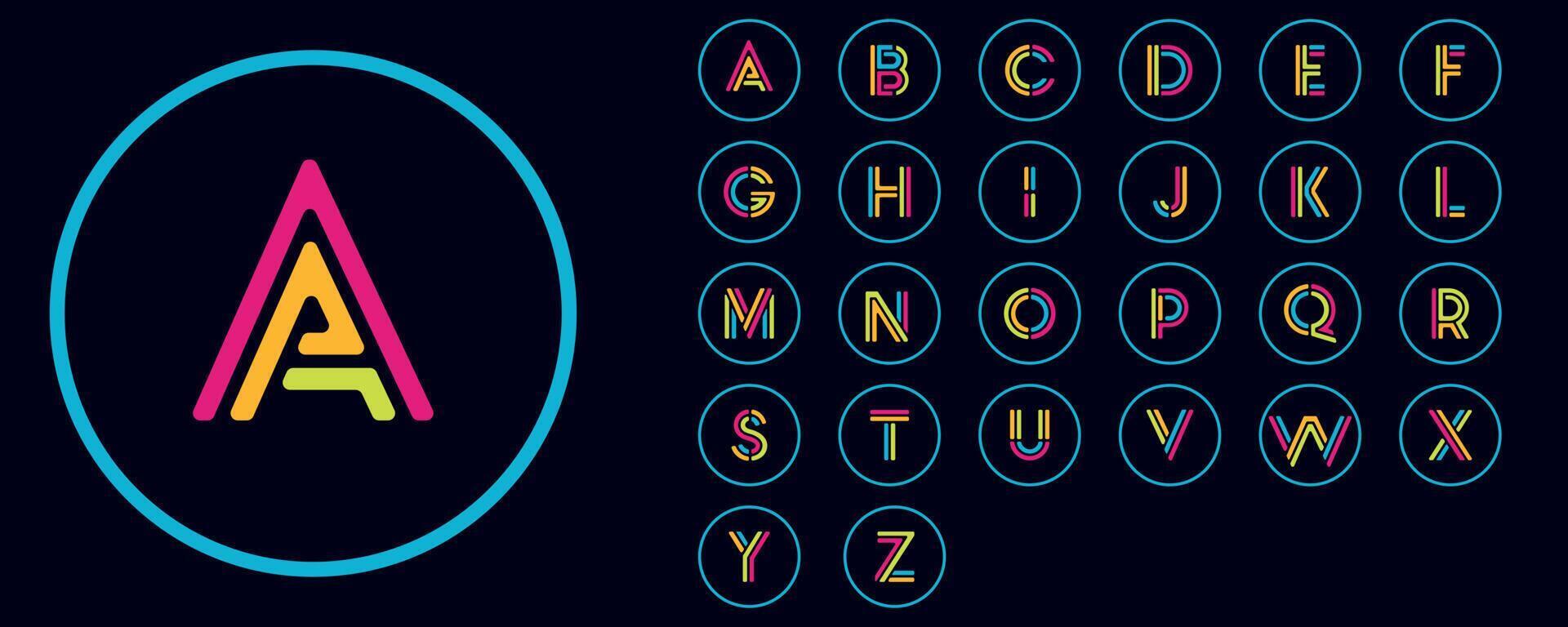 digital creative logo set vector