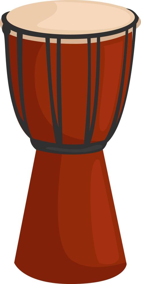 Tambor bongo, ilustración, vector sobre fondo blanco