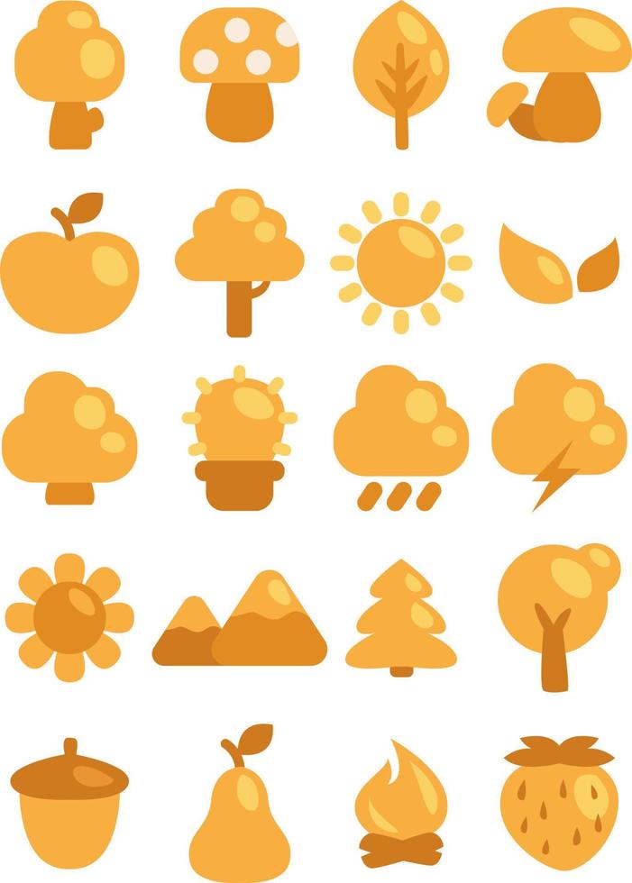 Yellow nature, illustration, vector on a white background.