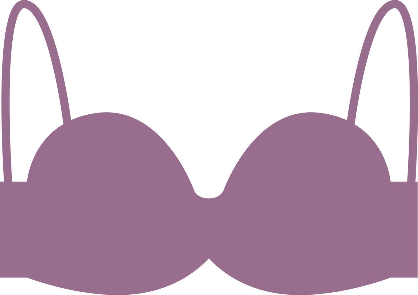 Purple bra, illustration, vector, on a white background. vector