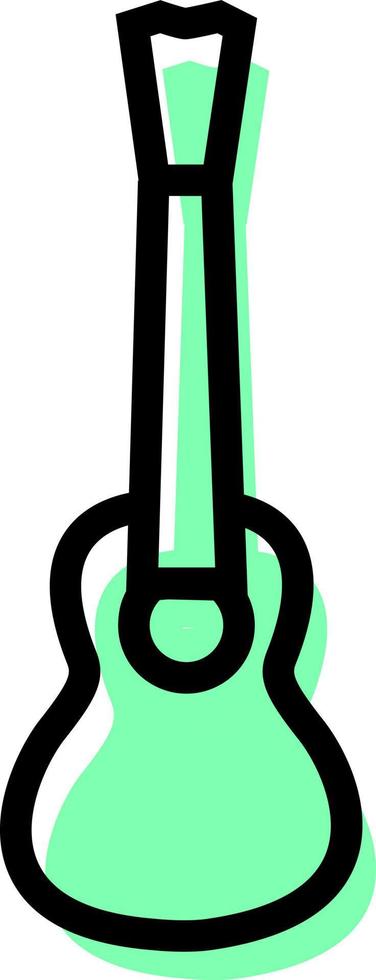 Acoustic guitar, illustration, on a white background. vector