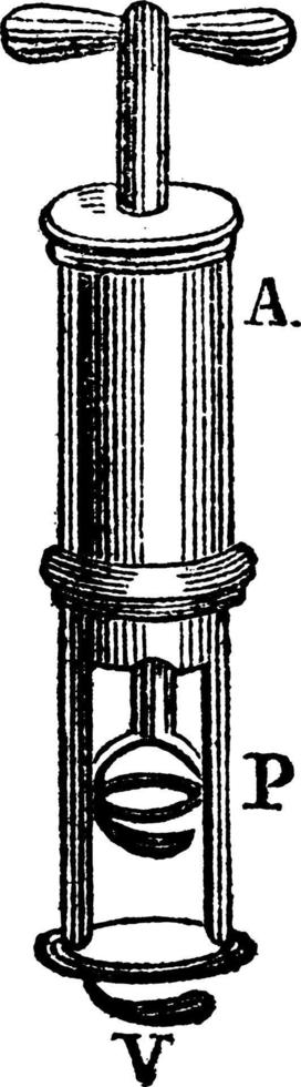 Old Condenser, vintage illustration. vector