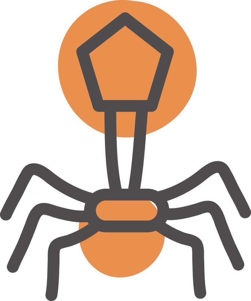 Spider bacteria, illustration, vector, on a white background. vector