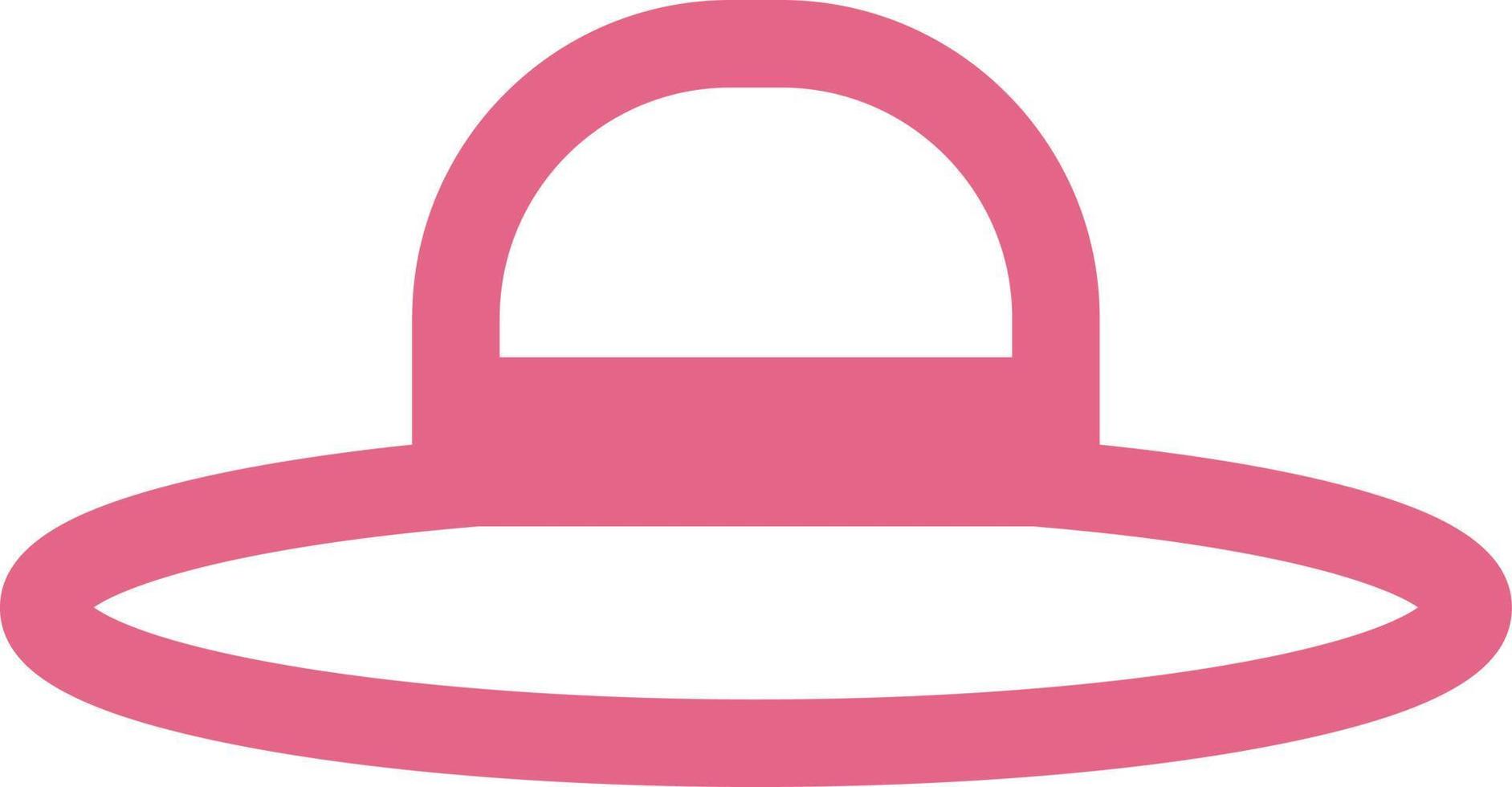 Pink summer hat, illustration, vector, on a white background. vector