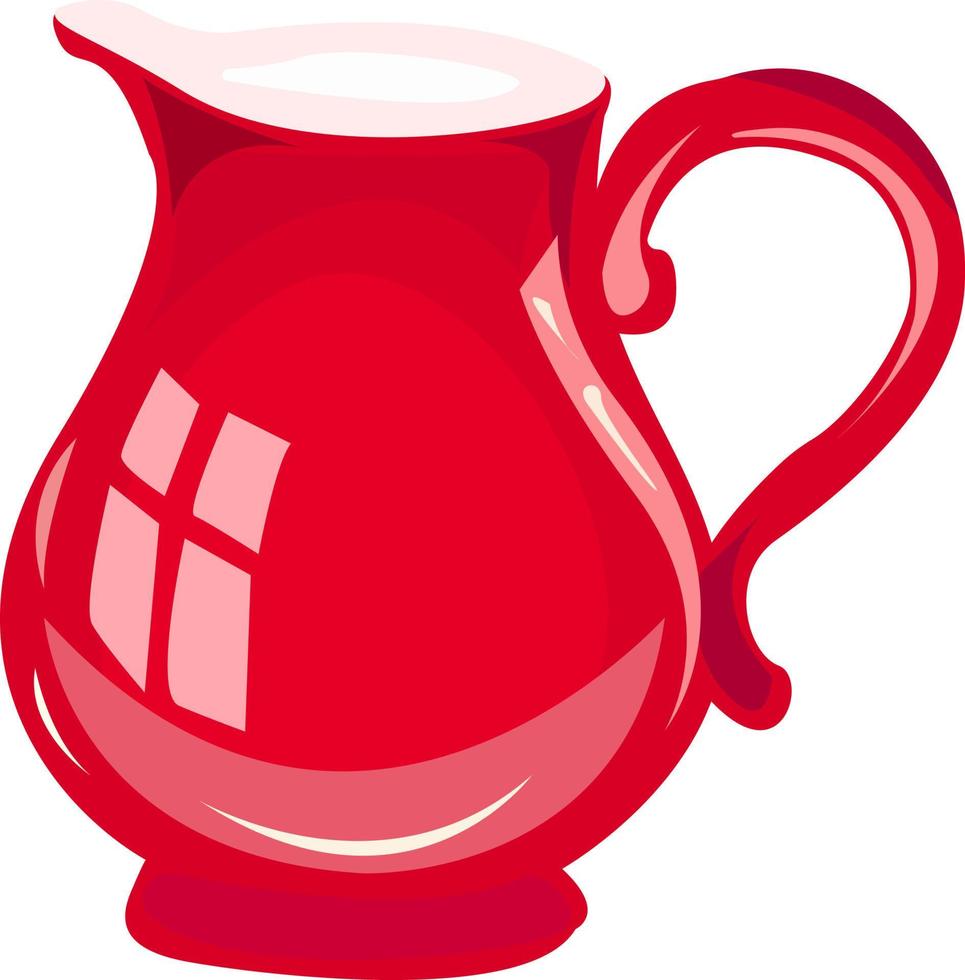 Red jug, illustration, vector on white background