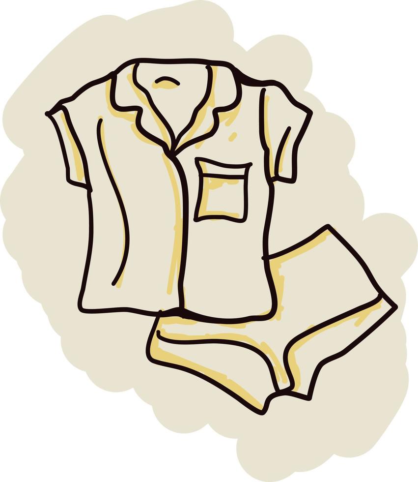 Pajamas, illustration, vector on white background.