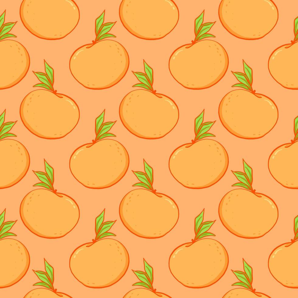 increíble naranja, patrón transparente sobre un fondo naranja. vector